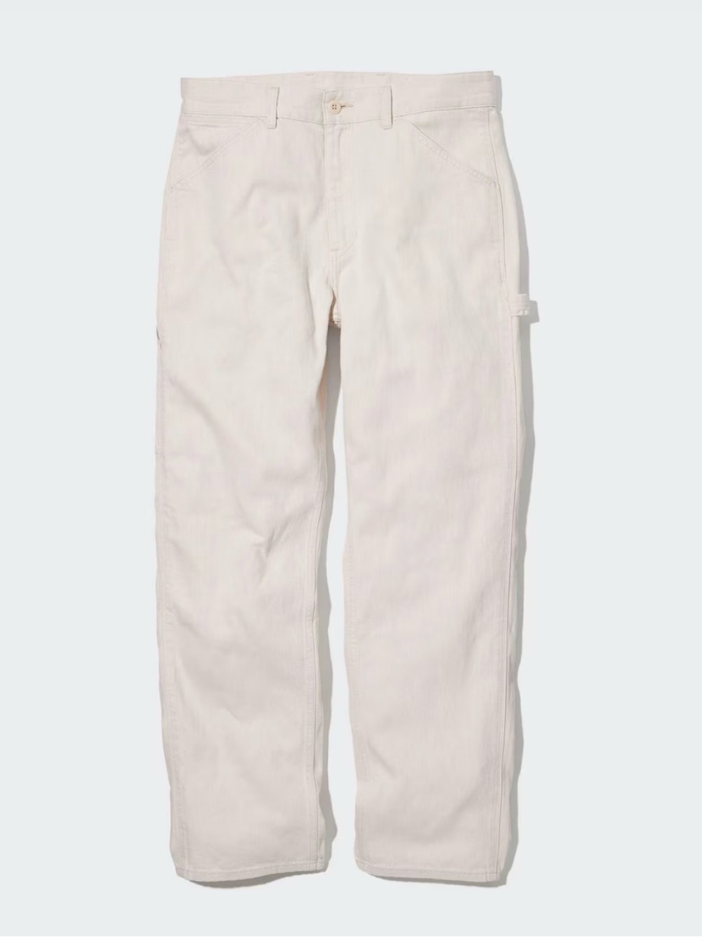 Uniqlo Women's Straight Leg Jeans in Off-White